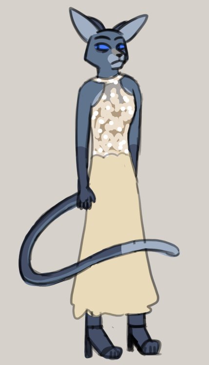 bluestar in a dress