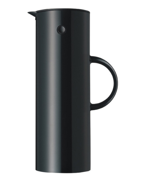 Erik Magnusson, vacuum jug with rocker stopper, 1977. Made by Stelton.