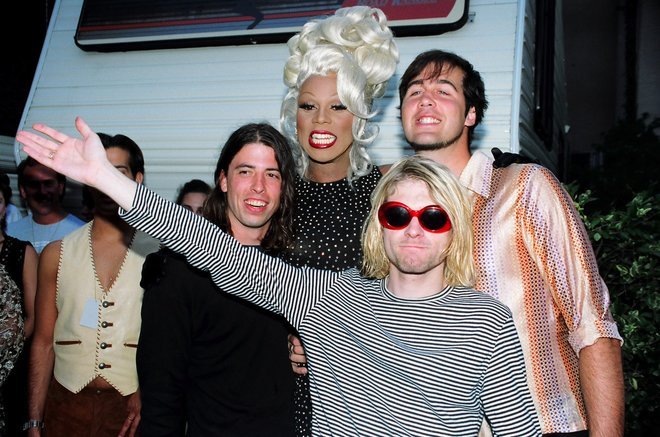 madsharald:  RuPaul, Dave Grohl, Krist Novoselic and Kurt Cobain – at the 1993