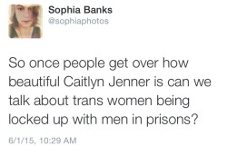 thedatingfeminist:  And can we talk about how “trans panic” is still a legal defence for MURDER in every US state but California? And how trans women of colour are disproportionally targeted for hate crimes, including murder and rape?Can we talk about