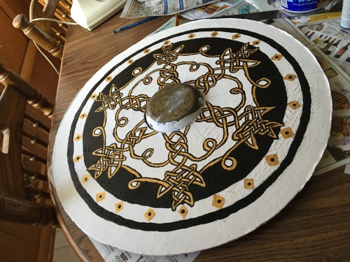 In the process of making a shield for a local Renaissance faire