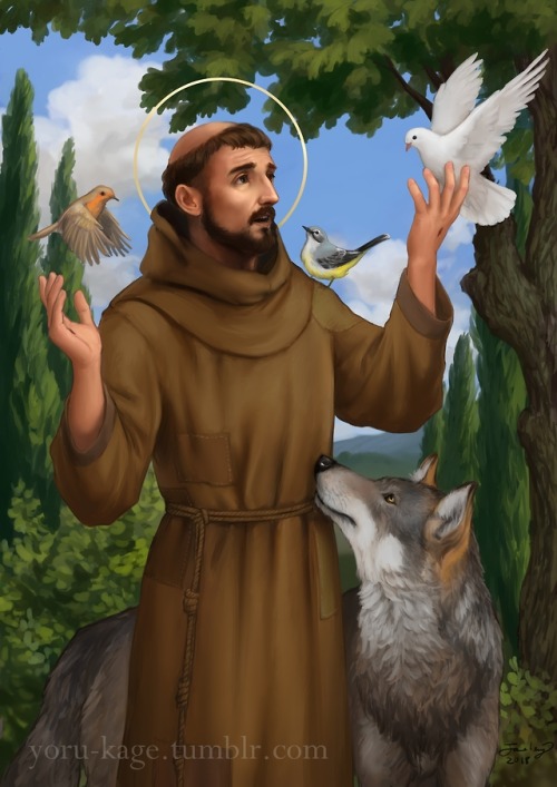 yoru-kage: Saint Francis of Assisi and Saint Rose of LimaRedrew these for a school anniversary book 