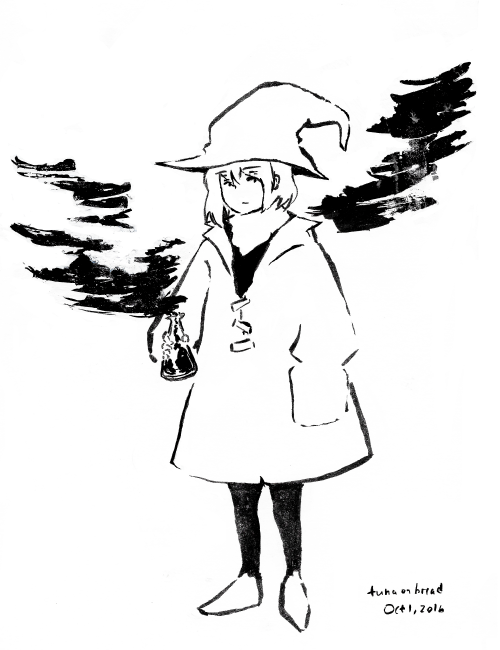 tunaonbread: I’ll be participating in Inktober. Please follow the adventures of this little witch!