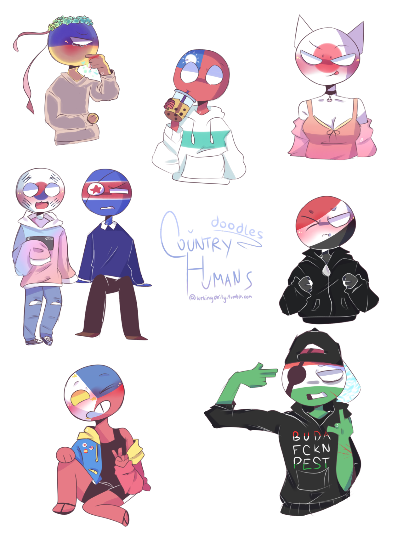 countryhumans japan x taiwan  Country art, Art folder, Art diary