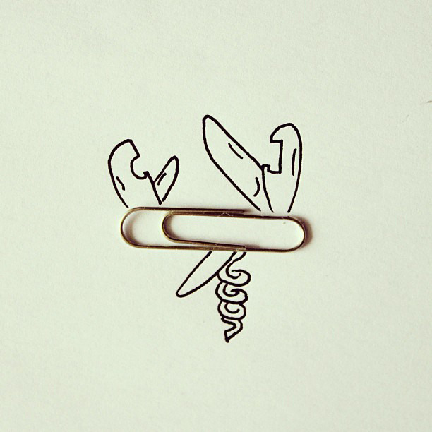tastefullyoffensive:  Everyday Objects Blended With Simple Sketches (Part 2) by Javier