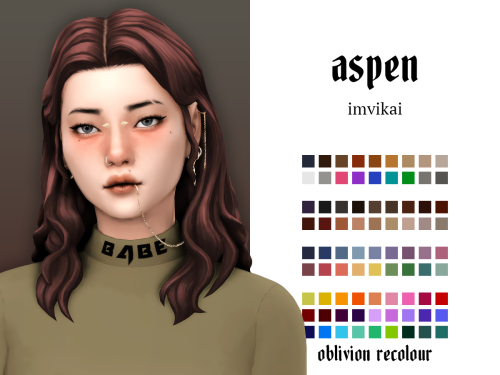 evoxyr: aspen by @imvikai ☽  somewhat compatible with ah00b’s karley ombre accessory (here)☽  hair