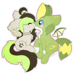 miss-jessiie:  Commission 2/10 Chibi Bree and Short Circuit. :3  HNNNG OMG &lt;333 Too cute! ^w^