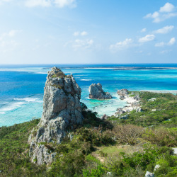 sitoutside:Southern Japanese landscape with coral reef, Izena Island of Okinawa  by  Ippei &amp; Janine Naoi  