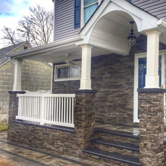 Front Porch with Stone Veneer - Lindenhurst, NY 11757