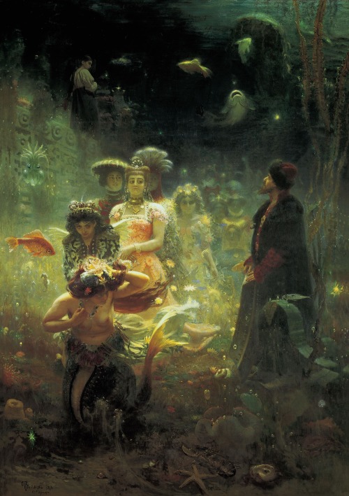 tierradentro:“Sadko In The Underwater Kingdom” (with detail), Ilya Repin.