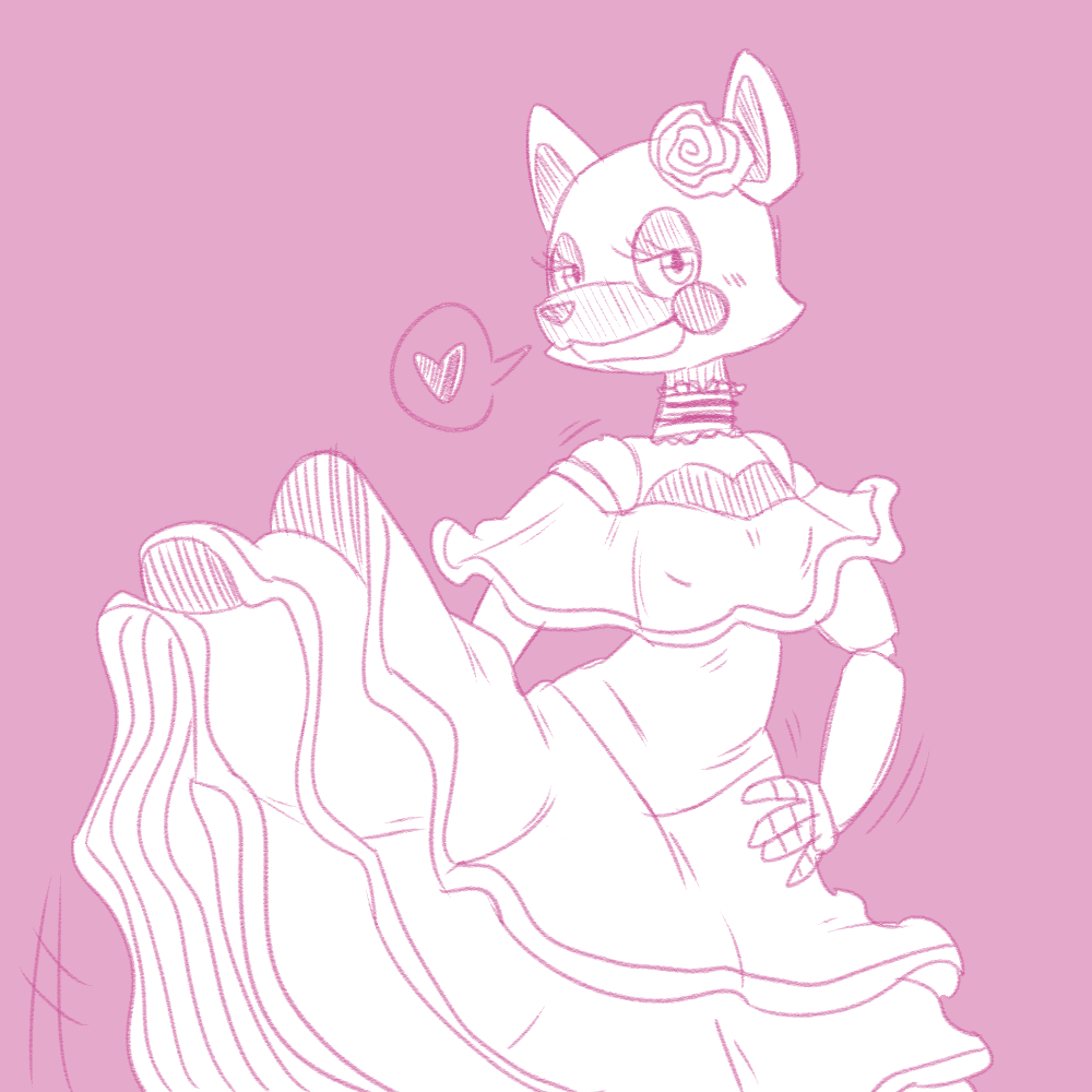 femspring: A collection of the first five or so pictures I ever drew of Mangle/Toy