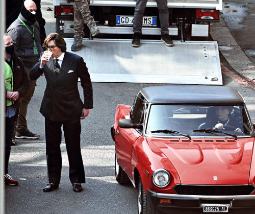 ADAM DRIVER &amp; LADY GAGAfilming House of Gucci in Milan, Italy • March 13, 2021