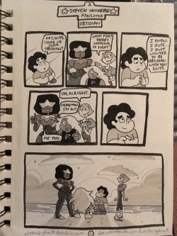 punk-polygems:  wicked-ghoul:   I really wanted to do a comic about Obsidian and try to make a comic with little to no dialogue in it so this was an attempt to do that. Obviously the outcome of this comic directly contradicts canon so let’s just say