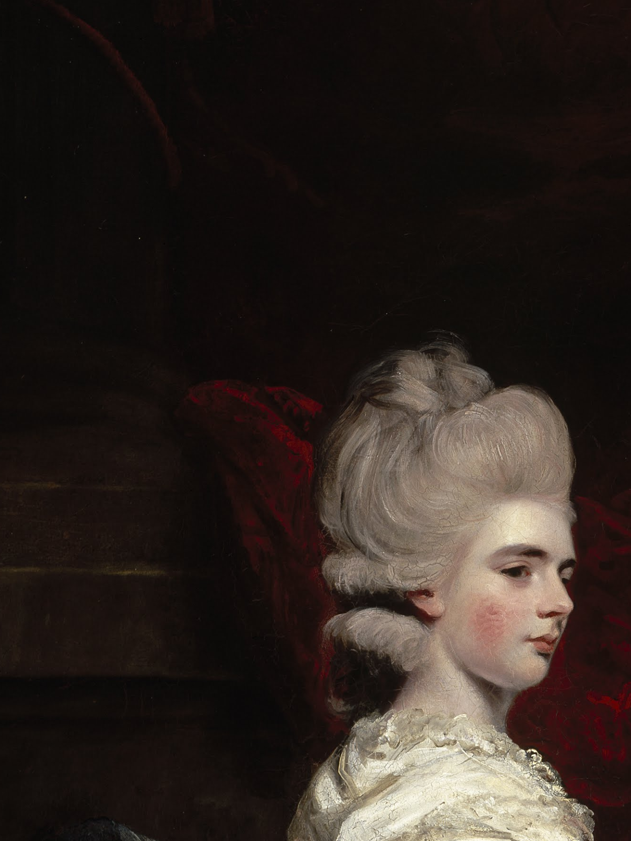 paintingses: The Ladies Waldegrave (details) by Joshua Reynolds (1723-1792) oil on