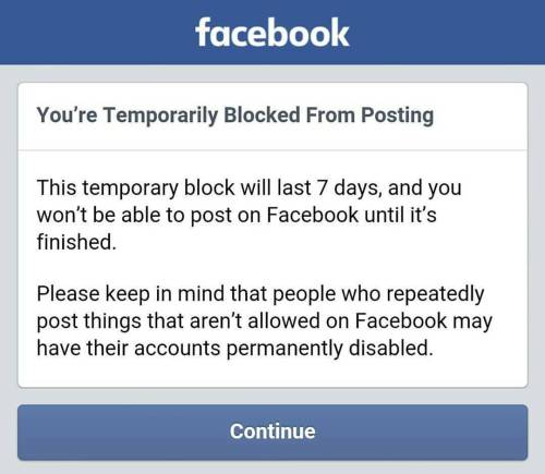 Gah! Not again! …. Someone reported one of my photos! If you follow my on Facebook, it will seven days before I can post again. Drives me nuts. #facebookblock #solame #nothappy by londonandrews