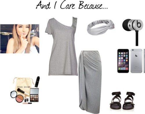 And I Care Because By Sweettime9 Featuring V Neck T Shirts