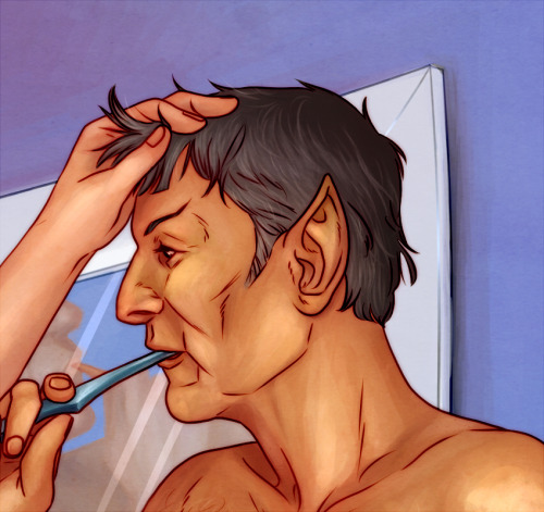 grrrlaus: petimetrek: Domestic OMS! For @plaidshirtjimkirk‘s @oldmarriedspirk​ //It took me fo