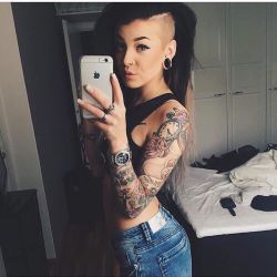 Hottygram:  Follow @Tattooed_Icandy For The #Hottest #Tattooed #Babes 😍🍭💉