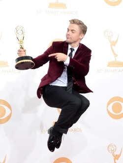 verysherry:  Derek Hough, winner of Best Choreography Award for ‘Dancing with The Stars&rsquo; at the 65th Annual Primetime Emmy Awards in LA on September 22, 2013 