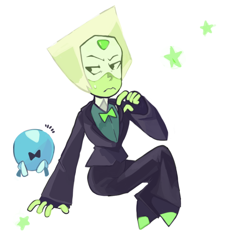 chrilden:  i wanted to see Peridot in a suit and then i realized i am an artist and