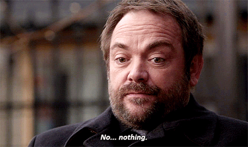 becauseofthebowties: SPN deleted scenes → 11.15 - Beyond the Mat↳ Crowley has an existential crisis 