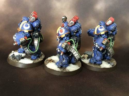 Primaris Aggressors. Kind of a pain to get all the detail around the ammo feeds, but I dig the outco