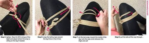 Shibari Tutorial: Leg Wrap♥ Always practice cautious kink! Have your sheers ready in case of 