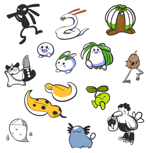 non-existing pokemon doodles