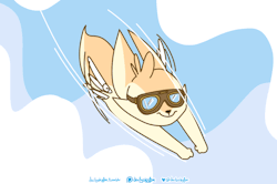 dailyskyfox: It’s Friday! And Finny is enjoying his favorite hobby!  Flying really fast! Luckyyyyyyy!! &gt;u&lt;  —————————————————————————————— Support the little Skyfox on Patreon!  x3
