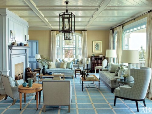 {Love the rustic interiors in this Steven Gambrel-designed home. There&rsquo;s something invigoratin