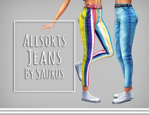 saurussims: Punk it Up Jeans Set What was meant to be a simple(ish) gender/frame conversion got a li