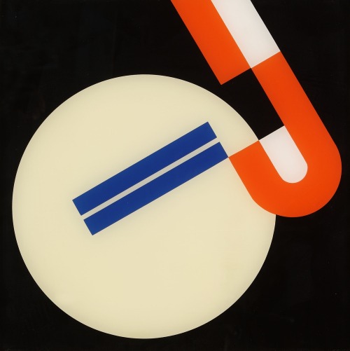 Walter Dexel, Helle Scheibe und rotes J | Bright disc and red J, 1969. Based on a motif from 1926.