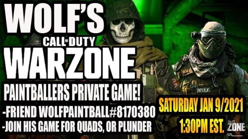 WARZONE POSTPONED TILL TONIGHT!at 9 PMOK Lets FIGHT!!!! Bring your Boys! Make your Squads, Lets see 