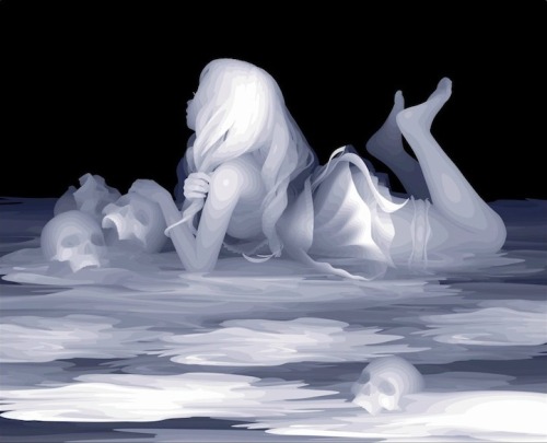 taktophoto:  Monochromatic Paintings Feature Layers of Raw Emotion