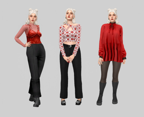 mallunch: red lookbook inluding new cute hairstyle by @praleska