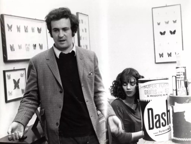 1968 - Bernardo Bertolucci and Tina Aumont at the set of Partner.
Photo from Jeremy Richey instagram.