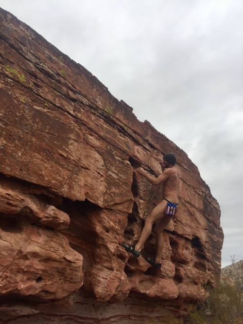 This is from our climbing trip in redrock Nevada last year.