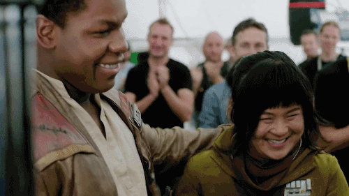 dailykellymarie:Kelly Marie Tran and John Boyega on the set of Star Wars The Last Jedi