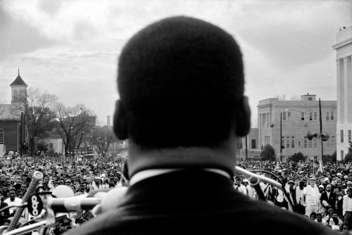 joeinct:Dr. Martin Luther King, Jr., seen from behind, addressing crowd of 25,000 civil rights march