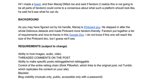 Fandom platform of the future - specs and features