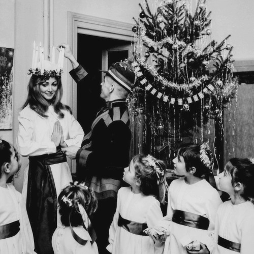 Vintage Christmas Photos - Feast of Saint Lucia, 1966