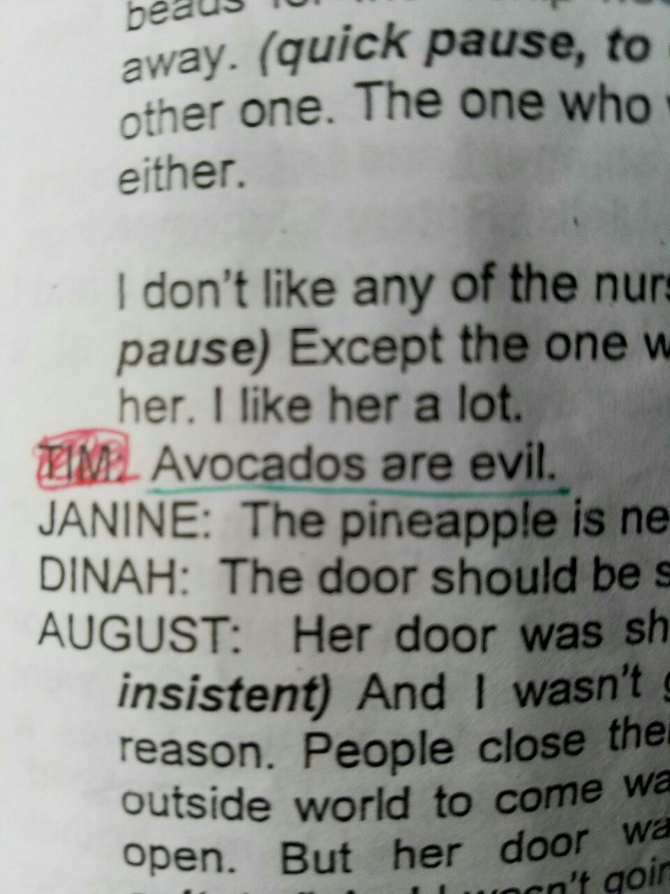 trashpandaballs:  AVOCADOS ARE E V I L ((( F U C YOUR OPINION, TIM. HOW DA R E )))