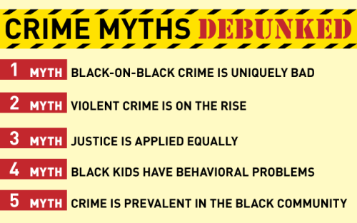 odinsblog:  Five Myths About Crime in Black America—and the Statistical Truths In the wake of Trayvon Martin’s death (and Renisha McBride, Jonathan Ferrell, Mike Brown, Ervin Edwards, Freddie Gray, and so many more), we’ve seen a lot of discussion
