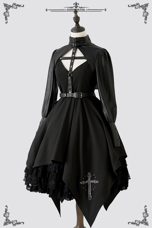 lolita-wardrobe:  New Release: 【-The Holy Cross-】 #Gothic #Steampunk Lolita JSK and Bolero◆ Only 4 Days Left To Buy >>> https://lolitawardrobe.com/penny-house-the-holy-cross-gothic-steampunk-lolita-jumper-dress_p4765.html