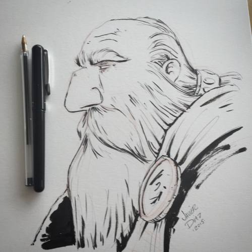 #inktober for today! #dwarf #illustration #characterdesign #art #brushpen #atomiccartoons @atomiccar