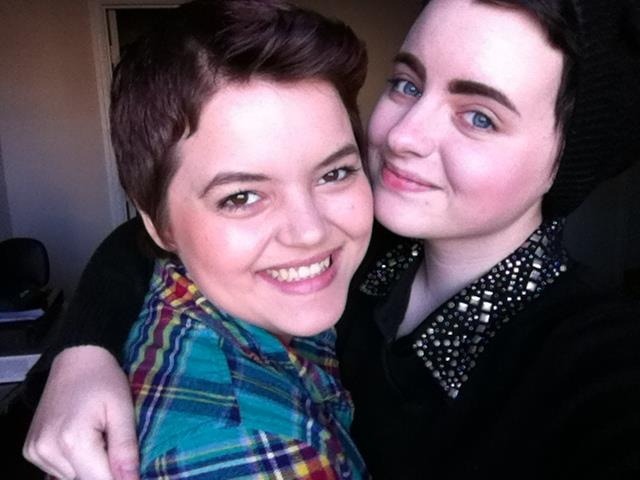 adorablelesbiancouples:  My precious ass girlfriend (left) and I have been together