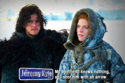 derekfuego:  If “Game of Thrones” characters were on “The Jeremy Kyle Show” They don’t have daytime TV in Westeros. But if they did it would probably look a lot like this. 