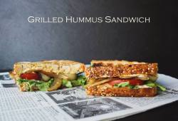 fuckyeahveganlife:  grille hummus sandwich 