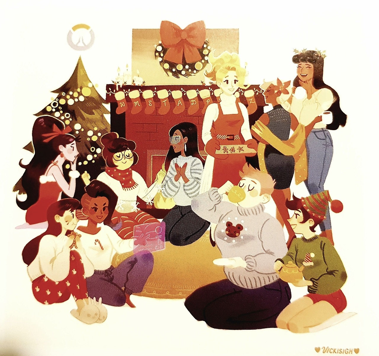 asynca:I love the character interaction in this Christmas art from the Overwatch