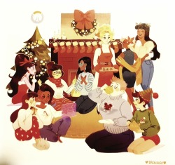 asynca:I love the character interaction in this Christmas art from the Overwatch artbook!